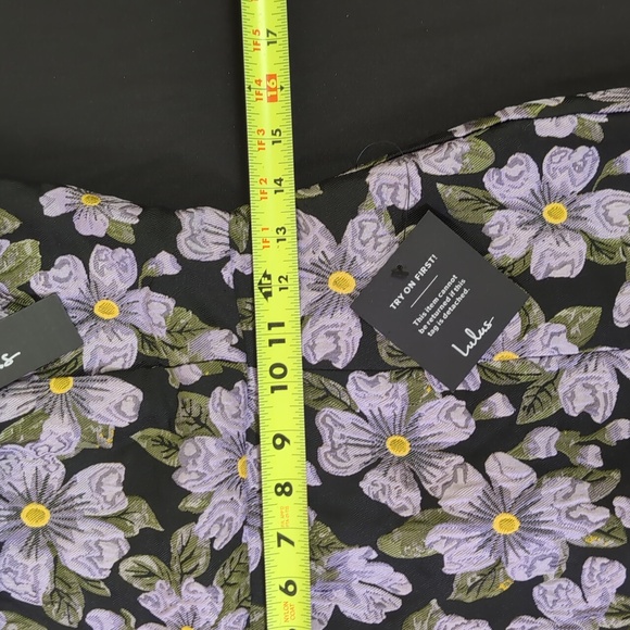 NWT Lulus MED Darling Sensation Black Floral Jacquard Strapless Mini Party Dress - Picture 10 of 11